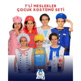 7'li Meslekler Çocuk Kostümü Seti