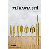 7'Li Profesyonel Havşa Matkap Ucu Seti - Hss Titanyum Kaplı Ve Otomatik Nokta Zımba 722454