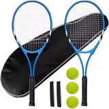 7li Set 27 Inç Yetişkin Tenis Raketi Seti 2 Raket 2 Çanta 3 Top L2 Grip 68 cm Çok Renkli Tek Eb - Genel