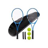 7Li Set 27 İnç Yetişkin Tenis Raketi Seti 2 Raket 2 Çanta 3 Top L2 Grip 68 Cm Çok Renkli Tek Ebat