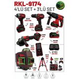 7’Lı Set Bordo ( 4’Lü Set (100 Nm) + 3’Lü Set (Lazer -Lazer Metre -Tripod Ayak)