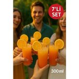 7’Li Set Plastik Kokteyl, Meşrubat Bardağı - Parti, Düğün, Davet Ve Organizasyon Bardağı 300 Ml
