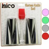 7pcs 6-Korneo Kalıp - 1-Silikon Fırça Pasta Dekorasyon Seti Çap:3.4cm x UZUNLUK:12CM (3791)