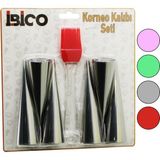 7pcs 6-Korneo Kalıp - 1-Silikon Fırça Pasta Dekorasyon Seti Çap:3.4cm x UZUNLUK:12CM (4741)