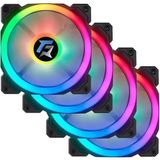 7r Pro Seri (4'lü Set) Rainbow Ledli Sessiz 120MM 12CM Kasa Fanı