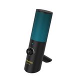 7RYMS RGB oyun USB mikrofonu, PC için - RGB aydınlatmalı podcast kondansatörlü masaüstü mikrofonu, kazanç kontrolü, canlı yayın, Podcasts, Twitch, YouTube için ses izleme (AT10 siyah)