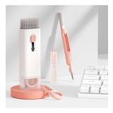 7'si 1 Arada Klavye Temizlik Seti - Bilgisayar, Telefon, Airpods İçin Çok Fonksiyonlu Temizleyici (Pembe)