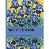 8.5 x 11 Sketchbook – Van Gogh Blue Irises Flower Art Notebook: Artist Drawing Journal with Floral Cover – Blank Sketchbook for Creative Artists, Perfect Gift for Gardeners & Painters