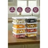 8 Adet 0.5 Lt. Nora Organizer Buzdolabı Buzluk Düzenleyici Saklama Kabı