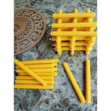 (8 Adet) 14CM Dilek Mumu Doğal Petek Balmumu Mum Beeswax Candle Bal Mumu Mum - Çok Renkli