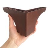 8 Adet Acelya 10 Cm Ceviz Ahsap Desenli Lux Mobilya Kanepe Sehpa Unite Koltuk Ayagi Plastik Baza Ayak