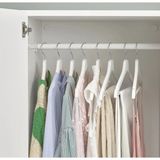 8 Adet Ahşap Giysi Askısı Genişlik 43 cm Ikea 8'li Set Elbise Askısı Beyaz Renk Ahşap Askı