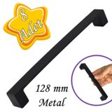 8 Adet Bihter Duz Kulp 128 Mm Siyah Mutfak Kulpu Cekmece Dolap Kapak Kulbu Metal Mobilya Dolabi Kulplari