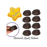 8 Adet Dereceli Ayak Tabanı Kahverengi Mobilya Masa Sehpa Ayağı Bağlantı Aparatı Açılı Plastik