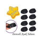 8 Adet Dereceli Ayak Tabanı Siyah Mobilya Masa Sehpa Ayağı Bağlantı Aparatı Açılı Plastik