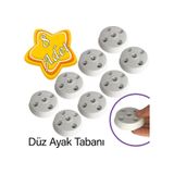 8 Adet Düz Ayak Tabanı Beyaz Mobilya Masa Sehpa Ayağı Bağlantı Aparatı Plastik