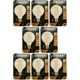 (8 Adet) Heka 9W (67W) 3000K (Sarı Işık) E27 Duylu (Kalın Duy) Led Glop G95 Ampul