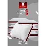 8 Adet Klimax Bordo Serisi Kılıflı Fermuarlı Klimali Antialerjik Silikon Nano Elyaf Yastık 50x70cm - 50 x 70 cm - Beyaz