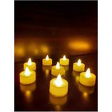 8 Adet Led Mum Tealight Sarı Işık Pilli Sarı