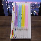 8 Adet Makaron Renkler Pasta Mum 15 cm Mum Renkli Makaron Pasta Mumu Doğum Günü Mumu