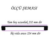 8 Adet Marmara Kulp 224 Mm Siyah Mutfak Kulpu Cekmece Dolap Kapak Kulbu Metal Mobilya Dolabi Kulplari