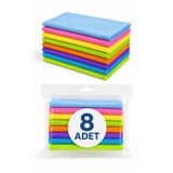 8 Adet Mikrofiber Bez Genel Temizlik Bezi Çok Amaçlı Toz Bezi