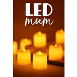 8 Adet Mini Led Mum Seti Pilli Dumansız Alevli Ledli Dekoratif Yapay Mum Dekor Işığı (8 Adet (Mat Beyaz 4,5 cm))