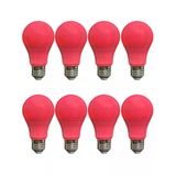 (8 Adet) Osaka 10W Pembe Işık E27 Duylu (Kalın Duy) Led Ampul