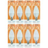 (8 Adet) Osaka 7W (50W) Beyaz Işık (6500K) E14 Duylu (İnce Duy) Led Mum Ampul
