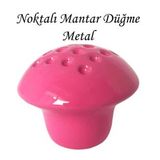 8 Adet Pembe Noktalı Mantar Düğme Kulp Çocuk Bebek Mobilya Çekmece Dolap Kapak Kulbu Metal Kulp Aksesuarları Vidalı