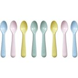 8 Adet Plastik Mama Kaşığı Uzunluk: 16 cm Ikea 8'li Set Çocuklar Için Kaşık Pastel Renk