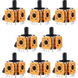 8 Adet PS4 Analog Motor 001 011 020 030 040 050 055 Playstation 4 Kol Tamir Orjinal Yedek Parça - Siyah