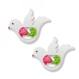 8 Adet Renkli Cicekli Minik Kus Biblo