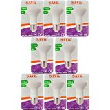 (8 Adet) Şavk 8W (54W) Sarı Işık (3000K) E27 Duylu (Kalın Duy) Led R63 Ampul