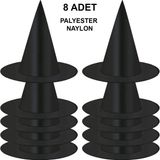 8 Adet Siyah Cadı Şapkası – Yetişkin & Çocuk Kostüm Aksesuarı (5047) ali39HTC125047892079471075617