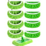 8 adet yeniden kullanılabilir mikrofiber paspas pedleri yıkanabilir ıslak pedler Swiffer süpürgesi ile uyumlu yedekler pedleri ıslak ve kuru süpürme bezleri paspas kafası değiştirme ev temizliği için