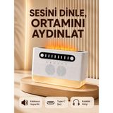8 Çeşit Beyaz Gürültülü Kablosuz Hoparlör Ve Renkli Alev Efektli Gece Lambası - Lisinya