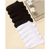 8 Çift Ekonomik Paket Patik Unisex Kısa Spor Sneakers Çorap - Siyah