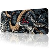 8 Farklı Desenli Baskılı Model Black Deer XXL Gaming Mouse Pad 70x30 cm – Dikişli Kenar, Kaymaz Taban, Dijital Tasarım, Hassas Takip, Ultra Geniş Oyuncu Mousepad (Dragon 70x30 cm)