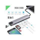 8 In 1 Ethernet Sd Usb Type C Hub Hdmı Girişli Apple Uyumlu MacBook Çevirici (472010175)