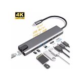8 in 1 Ethernet SD - USB Type-C - Hub - HDMI Girişli Apple Uyumlu MacBook Çevirici