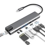 8 in 1 Ethernet SD USB Type C Hub HDMI Girişli Macbook Çevirici