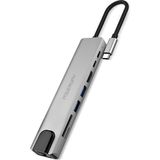 8 İn 1 Type-C Hub Dönüştürücü 4K Hdmi Usb Micro Sd Gigabyte Ethernet