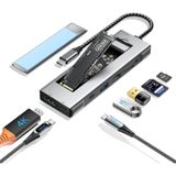 8-İn-1 Usb-C Hub M.2 Nvme/Sata Ssd Muhafaza Disk Kutusu 10Gbps, 4K Hdmı, Pd100w