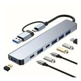 8 in 1 Usb Çevirici Notebook Macbook Type-C Uyumlu Görüntü Aktarıcı Hub (5668)