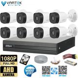 8 Kameralı 2mp Bullet 3.6mm 30M Gece Görüşlü Full Hd Güvenlik Kamera Seti - 320 GB HDD