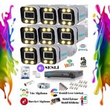 8 Kameralı 5 Mp Ultra Hd Warmled Renkli Sesli Güvenlik Kamera Seti Teico- 6805N