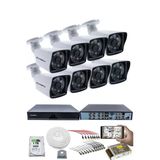 8 Kameralı Güvenlik Kamerası Seti - 5Mp Sony Seculensli 1080P Full Hd Ahd, 6 Atom Led, Gece Görüşlü, Ip66 Su Geçirmez, Plastik Kasa