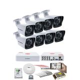 8 Kameralı Güvenlik Kamerası Seti - 5Mp Sony Seculensli 1080P Full Hd Ahd, 6 Atom Led, Gece Görüşlü, Ip66 Su Geçirmez, V1