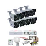 8 Kameralı Güvenlik Kamerası Seti - 5Mp Sony Seculensli 1080P Full Hd Ahd, 8 Ultra Warm Led, Gece Renkli Görüşlü, V1